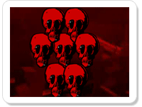 Halloween ecard- Hideous Skulls